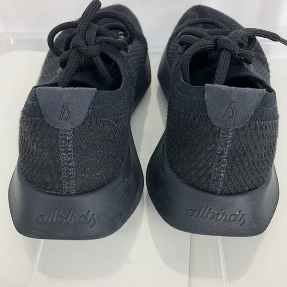 Allbirds Black Eclipes (Black Soles) Tree Dasher Wool Sneakers Size 6-6.5 - Picture 8 of 13